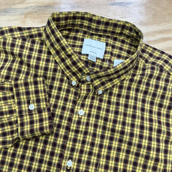 American Eagle Men's XXL Plaid Classic Fit Button Down Shirt Size XXL Preppy - Picture 1 of 11